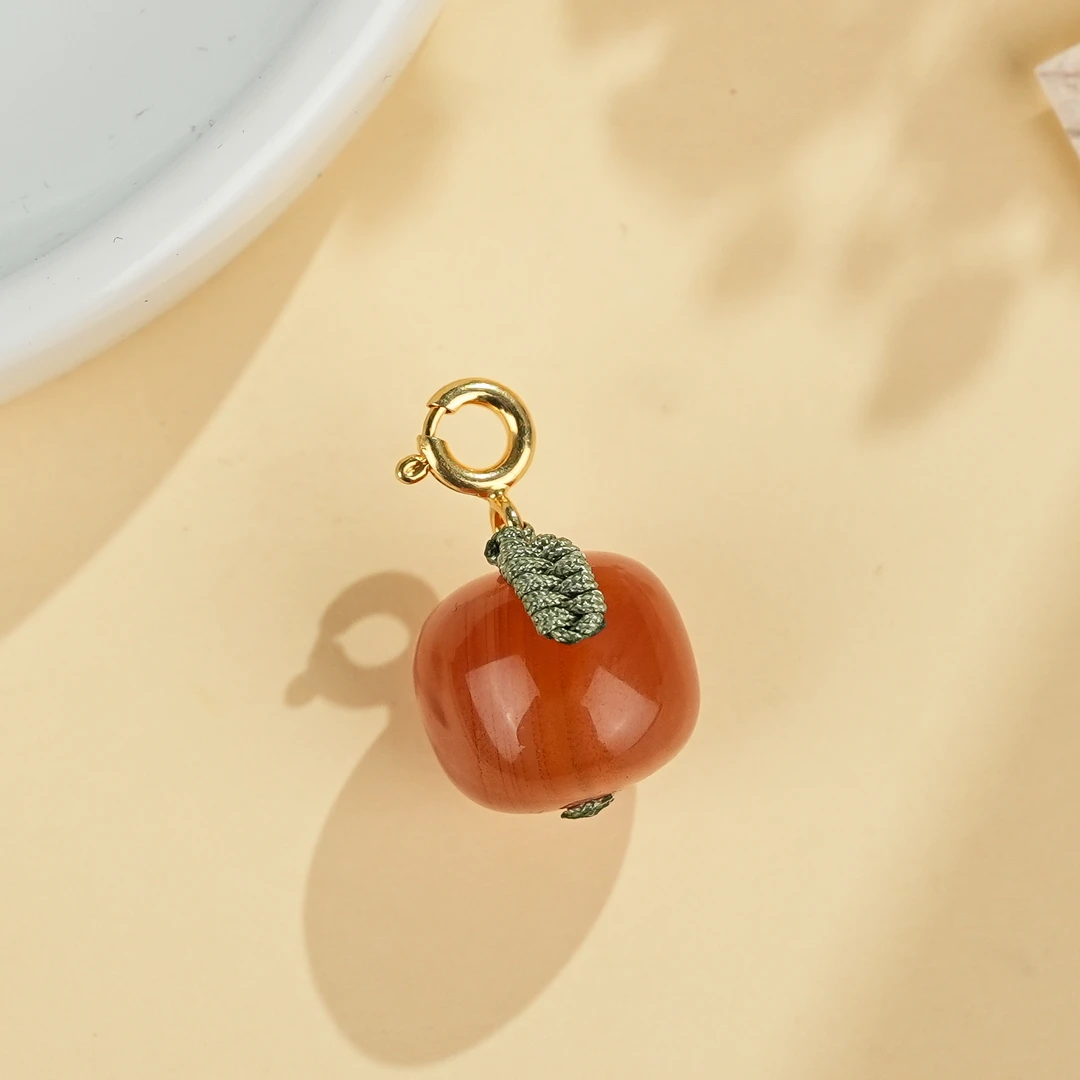 周西西精美南红路路通吊坠11mm时尚气质百搭多样性发货20502