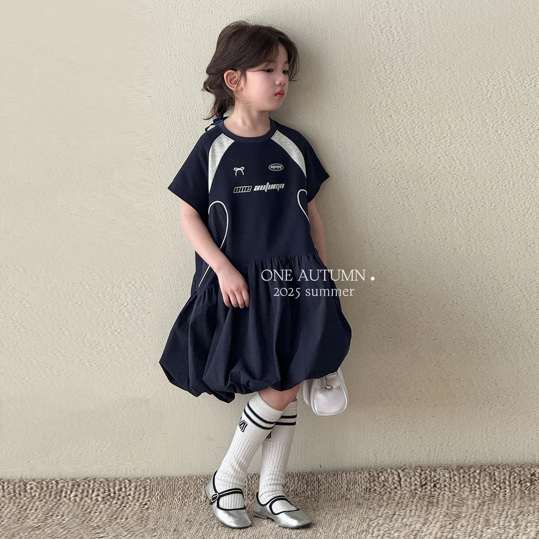 「壹秋.ONE AUTUMN」【时尚界黑马】运动风拼接连衣裙女童夏【CP161】