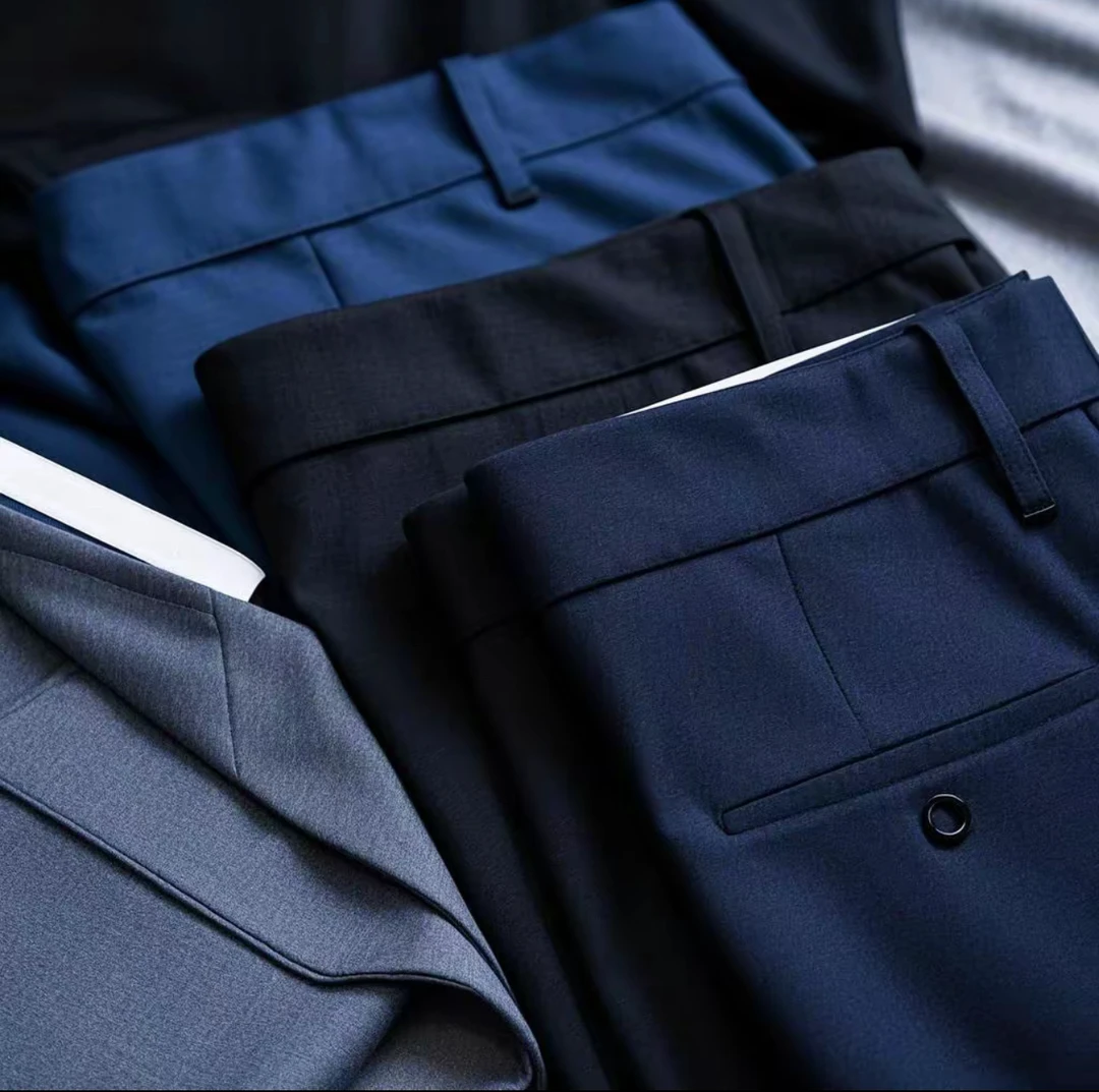 羊毛西裤男士商务休闲宽松断码孤品直筒