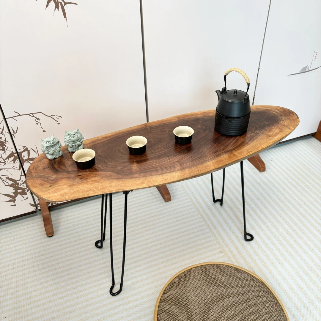 【北美黑胡桃】一物一拍实木茶几边几高端大气创意茶座边几
