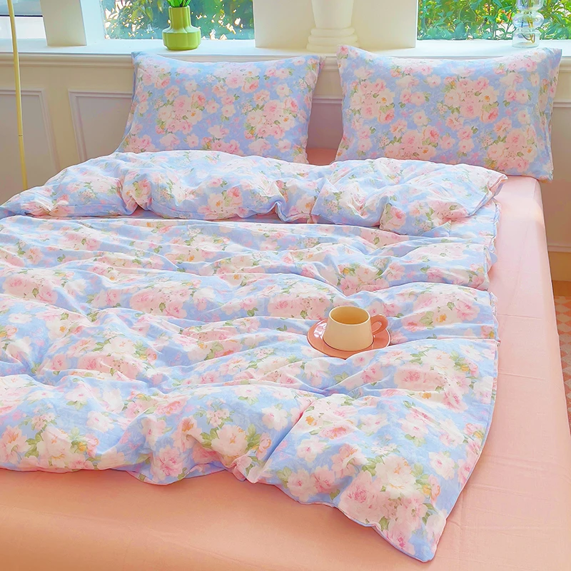 誉眠-A类母婴全棉双层纱四件套工厂柔软亲肤纯棉纱单双人被单罩套