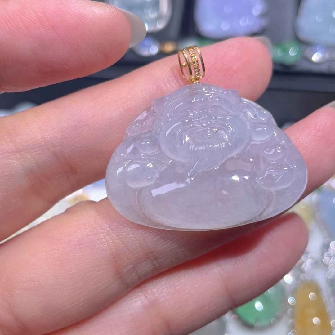 颈饰18K金镶嵌翡翠翡翠