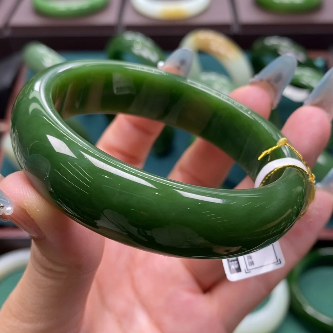 和田玉（碧玉）未镶嵌手镯5859