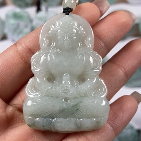 翡翠颈饰未镶嵌观音福利