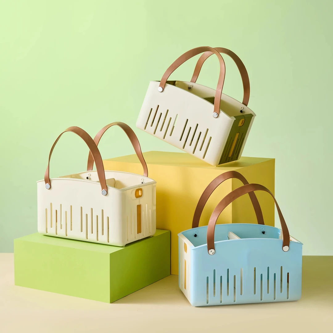 洗澡浴筐便携式手提篮子可折叠旅行出差洗浴收纳篮浴室沥水洗漱篮