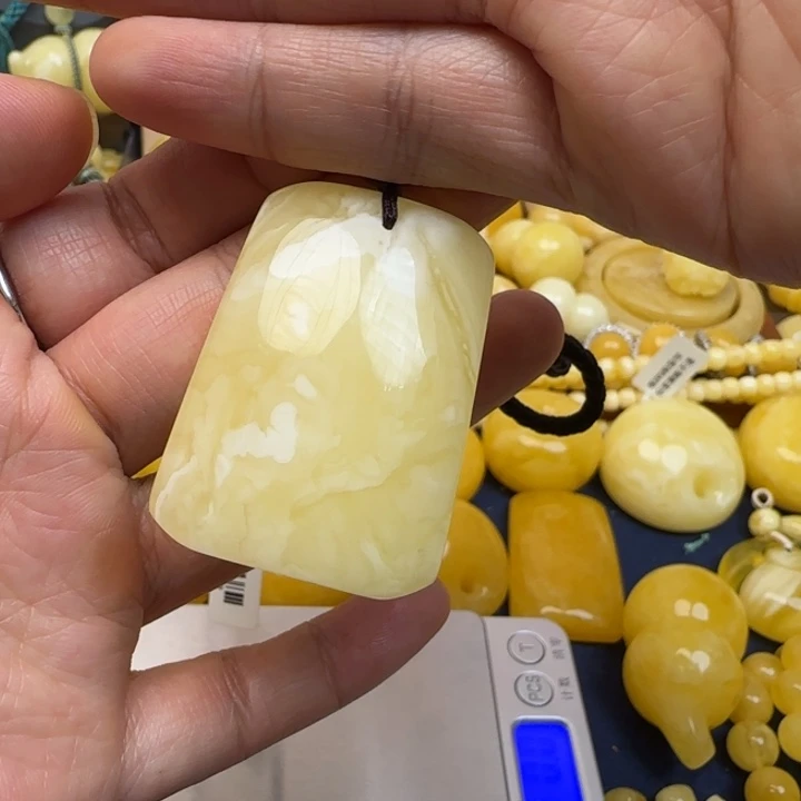 蜜蜡未镶嵌毛衣链天然蜜蜡