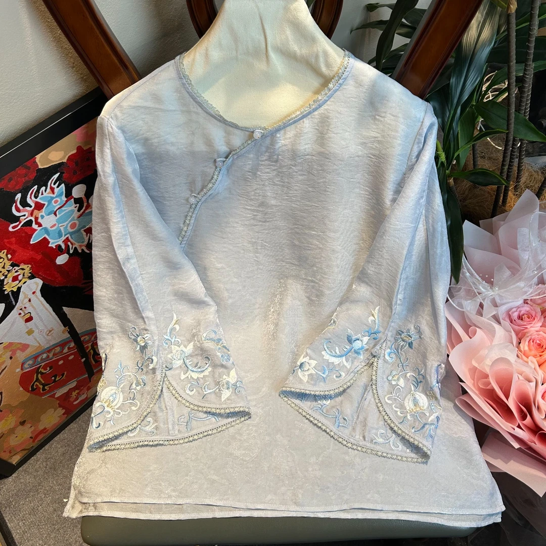 【35111】新中式复古长款日常中国风设计师夏季