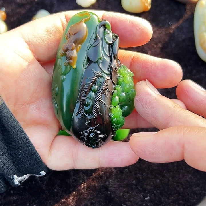 和田玉和田玉手把件未镶嵌