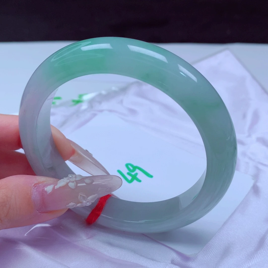 未镶嵌手镯翡翠天然缅甸翡翠A货手镯 49号