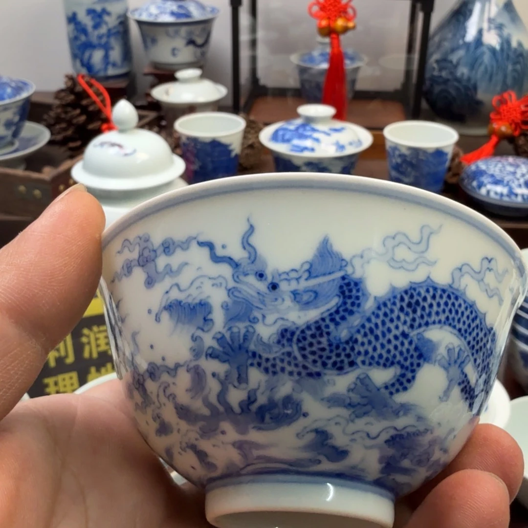 现代景德镇全手工全手绘茶器
