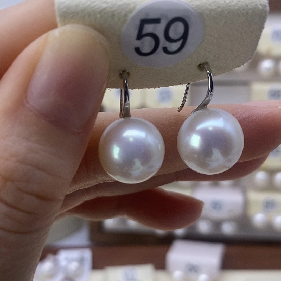 耳饰淡水珍珠银S925镶嵌