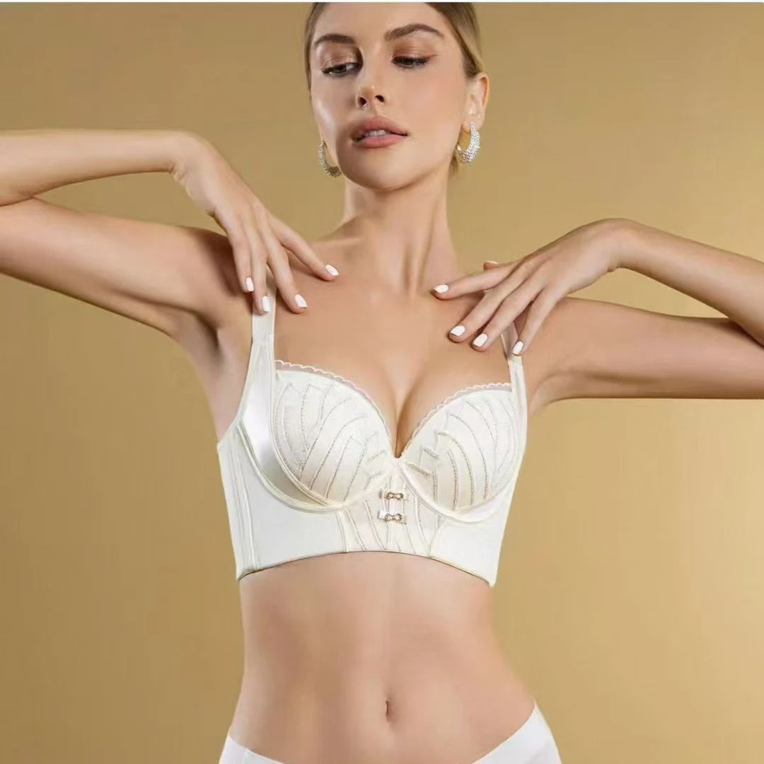 美容院高奢塑型调整型文胸罩小胸平胸加厚聚拢上托收副乳美背内衣