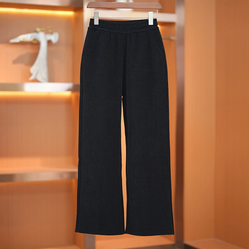 洋气妈妈装显瘦直筒裤宽松2025春秋季新款中老年休闲百搭长裤子女