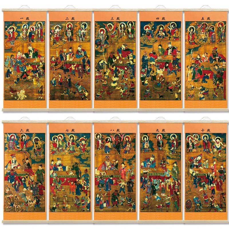 道场案子专用十殿二狱三清功曹道总真供奉道场法场挂画