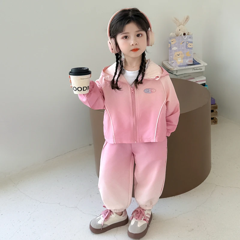 女童早秋套装2025新款洋气时髦休闲渐变两件套儿童女宝宝潮酷穿搭