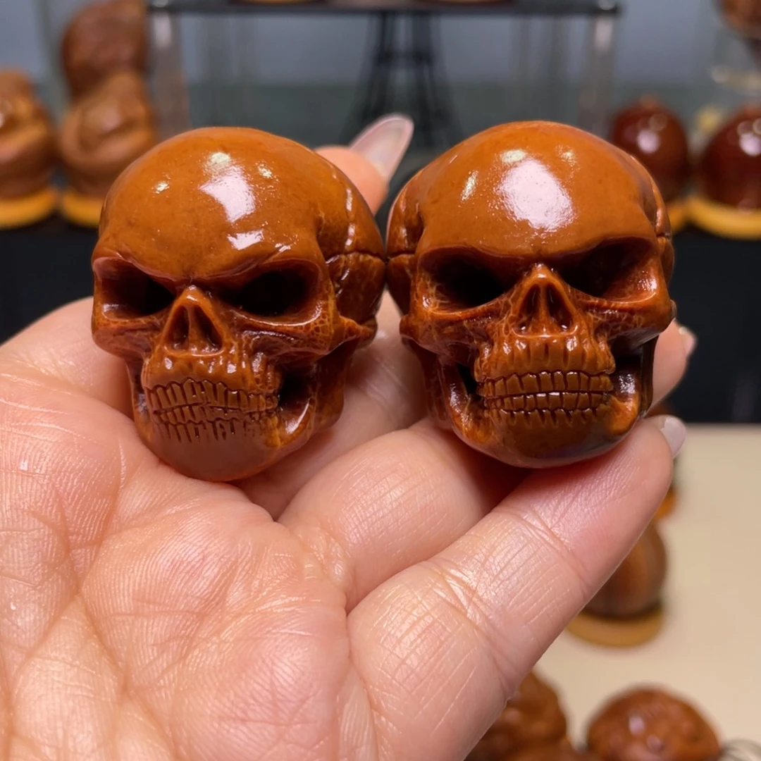 橄榄核手串/手链骷髅一对