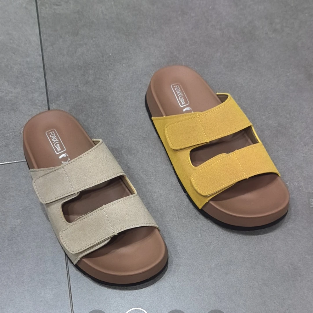 诗涵家 魔术贴厚底凉拖558-6