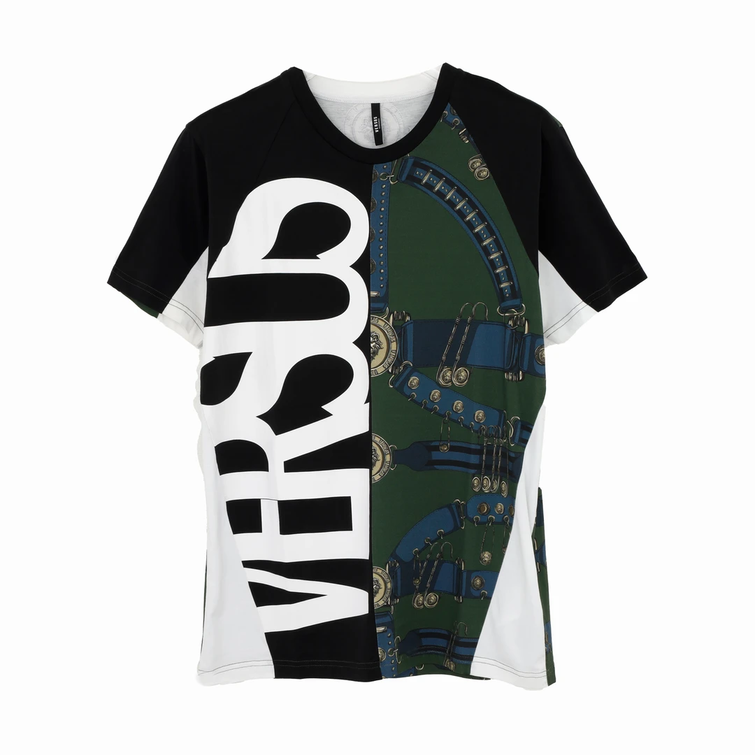 未使用 VERSUS VERSACE 男士撞色短袖 BU90631 BJ10404 B756