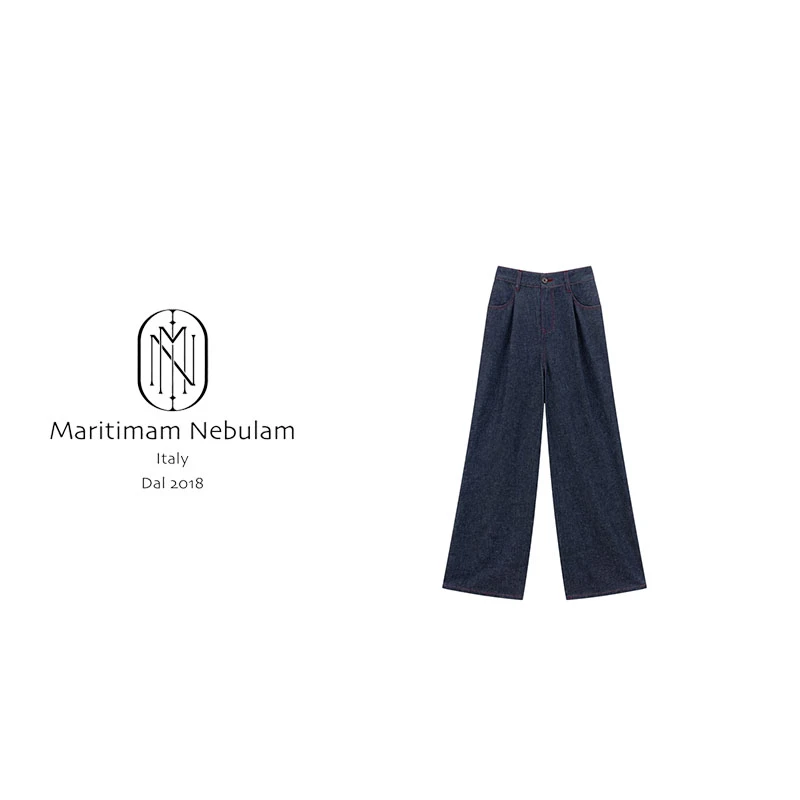 MN"轮廓裤"时尚复古休闲百搭通勤牛仔裤 XZ337