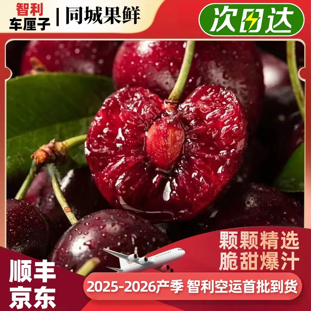 4JD果王智利进口空运车厘子鲜水果宝宝孕妇水果内附果径卡800g桑提娜樱桃智利共和国