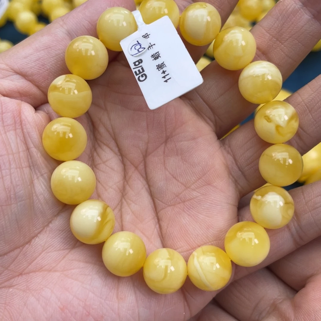 琥珀裸石未镶嵌琥珀蜜蜡11m m