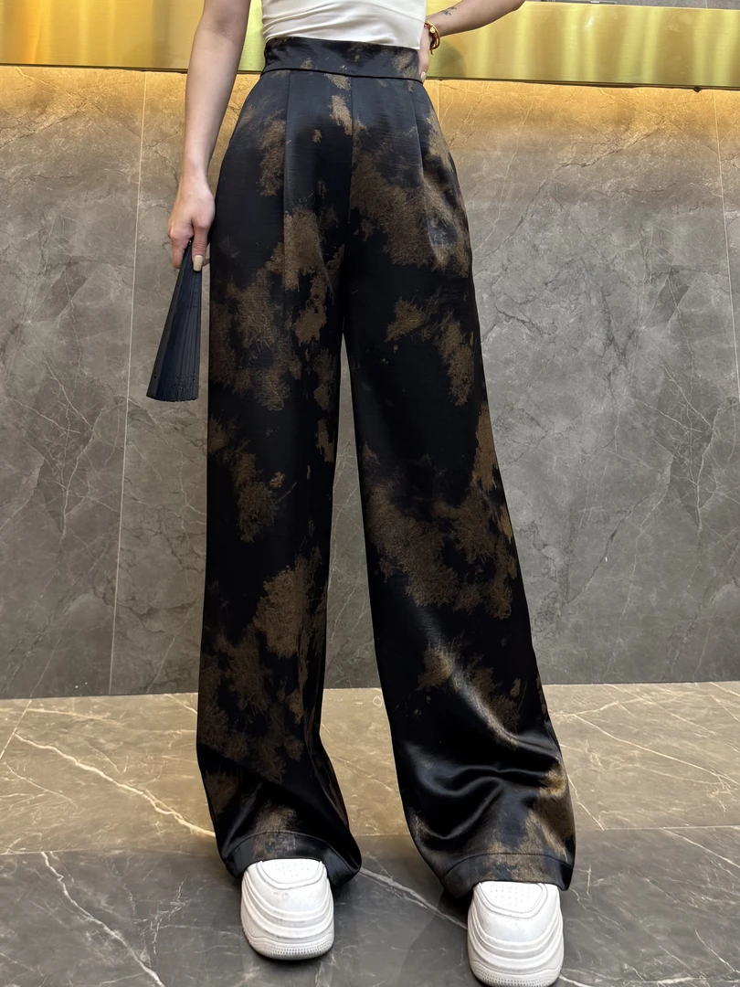 3411新国潮云起云落阔腿裤