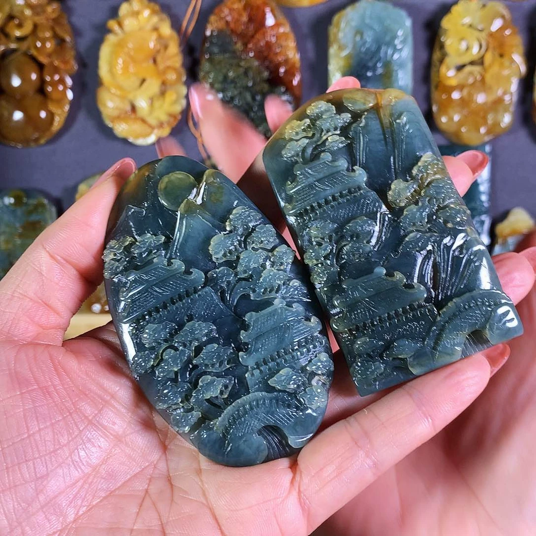 岫玉吊坠(赠链)未镶嵌春****3