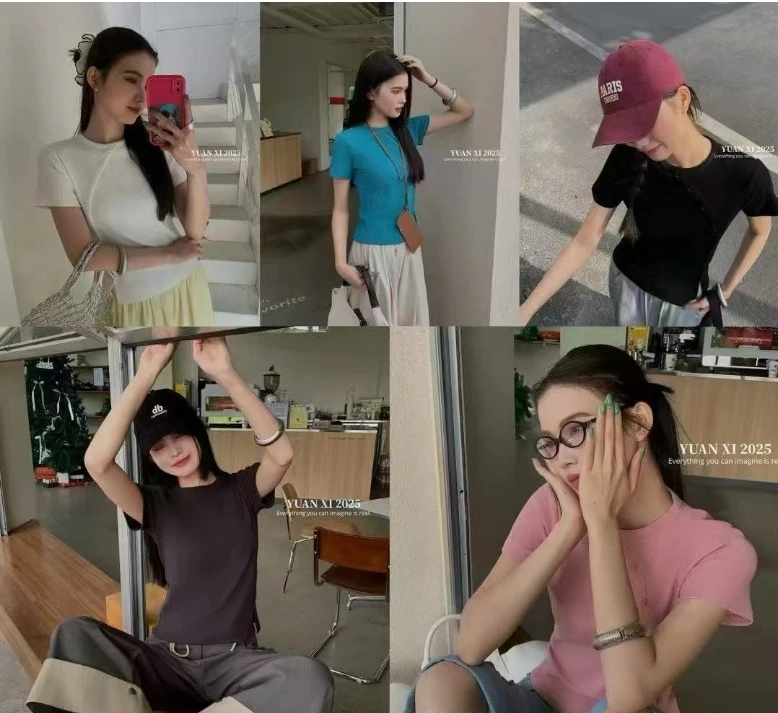元熙#韩系设计感短袖#6081