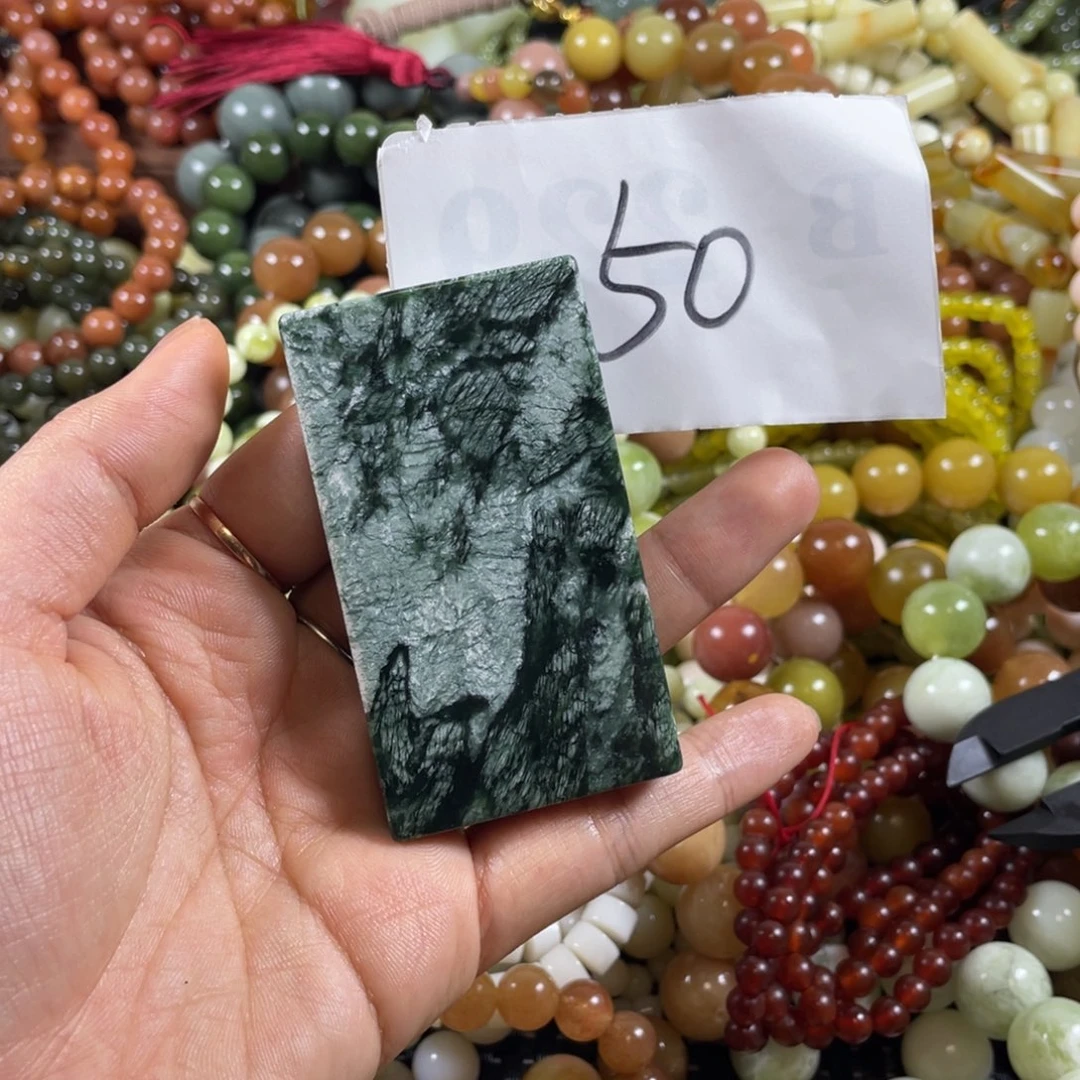 未镶嵌蛇纹石玉手链