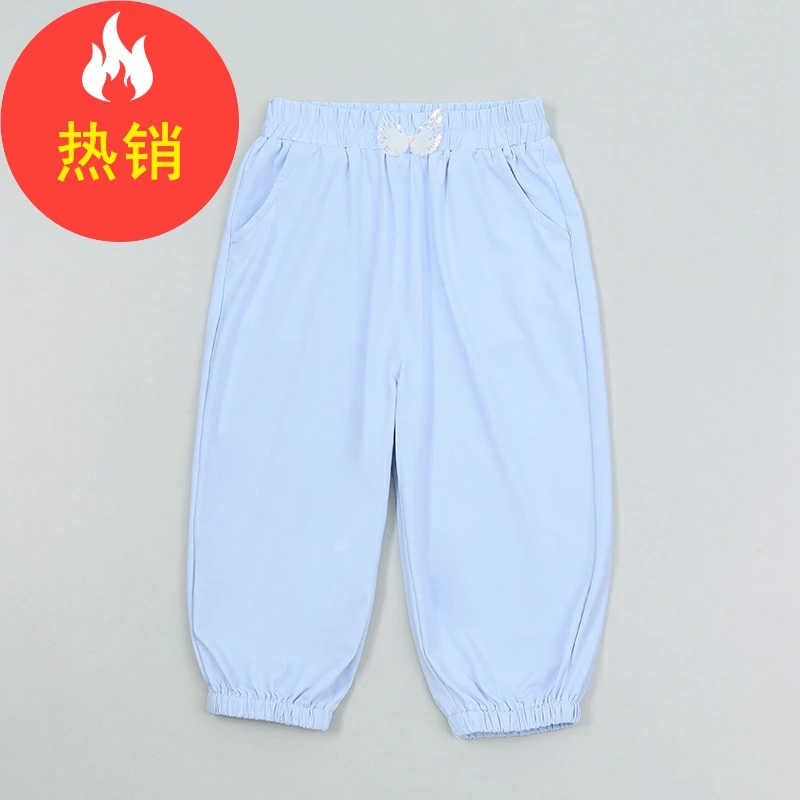 品牌女童防蚊裤夏季薄款女宝宝洋气裤子外穿九分裤XGK43072