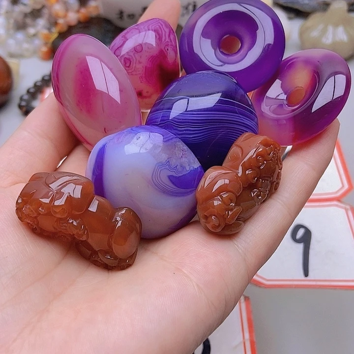 【闪购商品】未镶嵌玛瑙/玉髓珠宝半成品曹*
