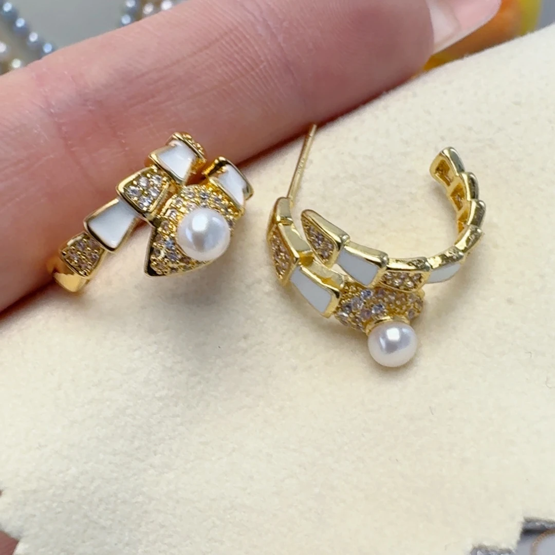 淡水珍珠未镶嵌耳饰@@nn004