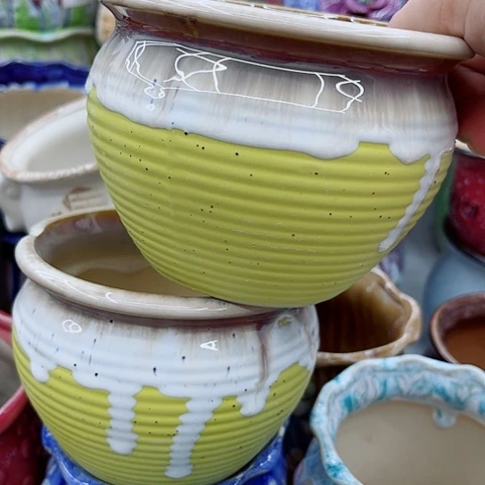 多肉绿植陶瓷花盆9.9包邮