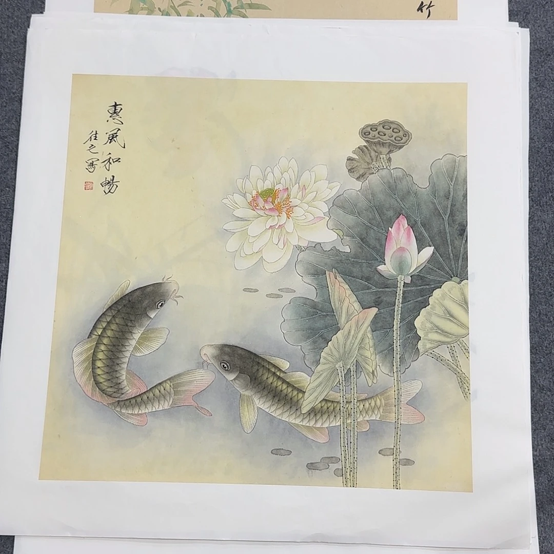 国画50*50纯手绘于往之