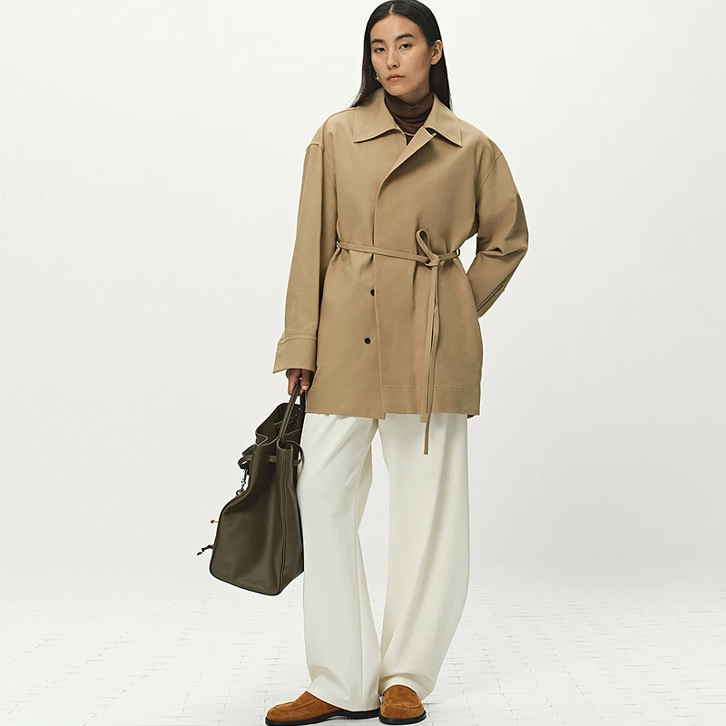 【商场同款新品】Marisfrolg玛丝菲尔25春季气质时尚风衣A1FZ1099F