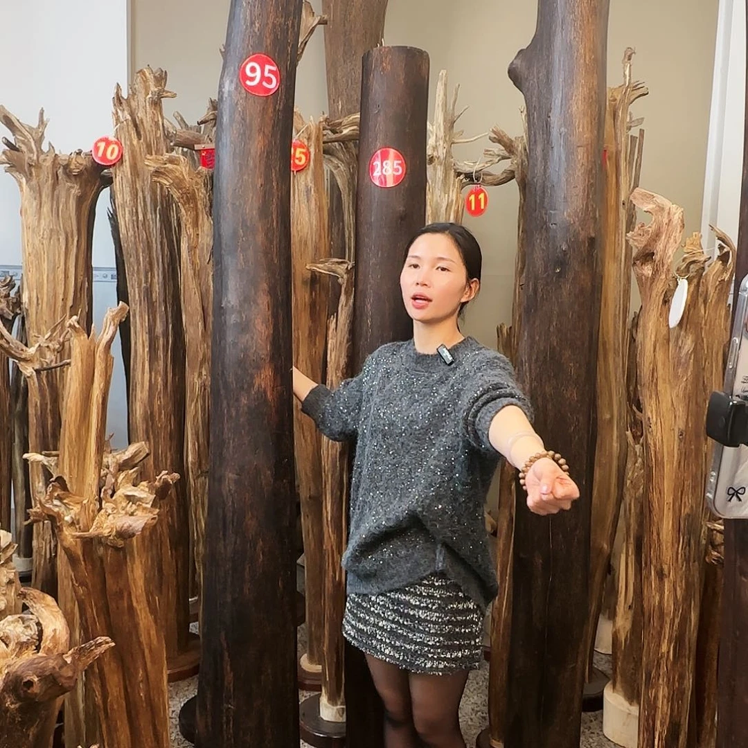 沉香木摆件美*沉香原木工艺品摆件➕底座