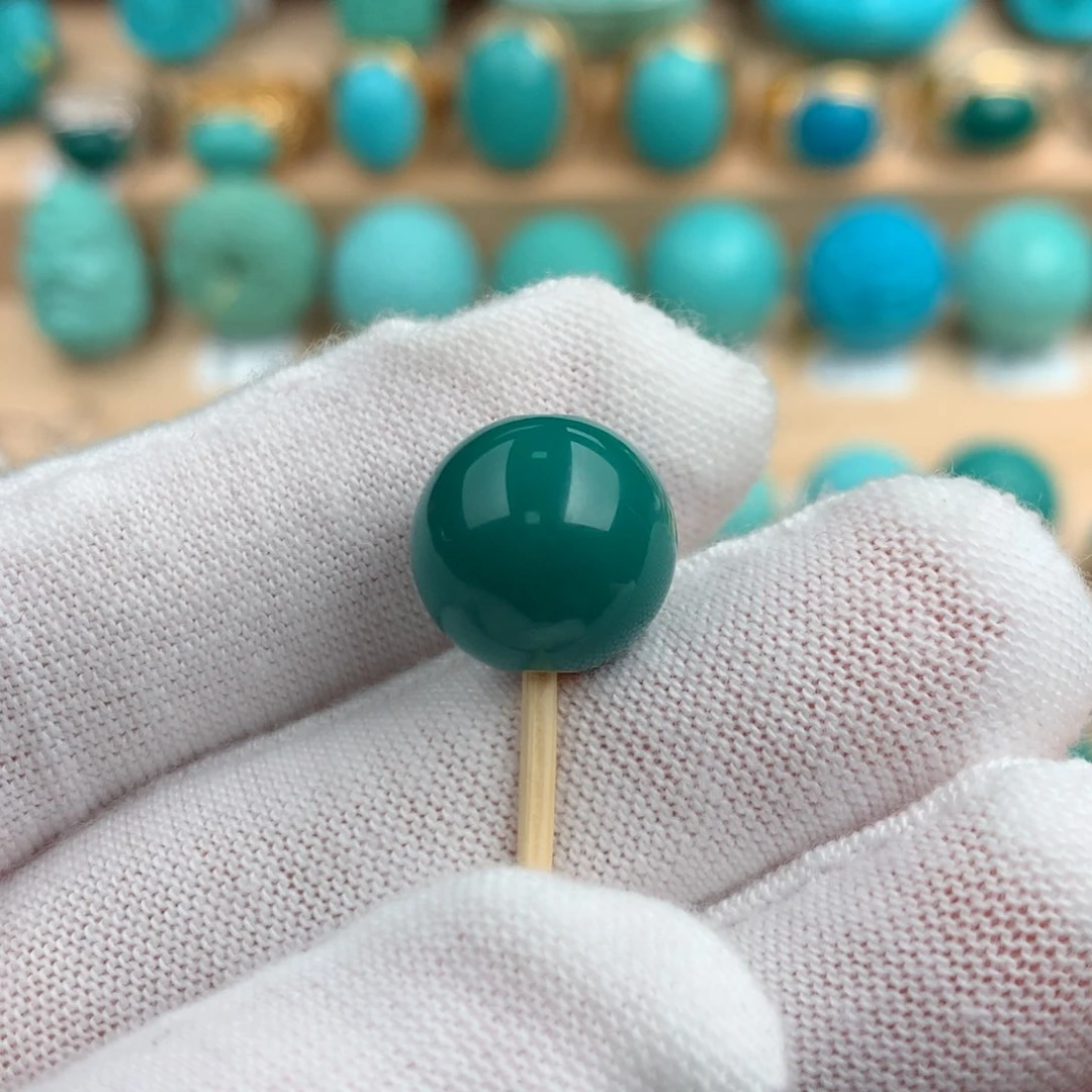 绿松石配饰未镶嵌12.7mm