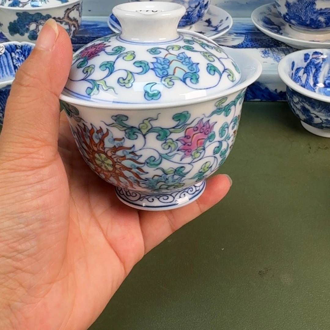 景德镇纯手绘茶具具圆圆244