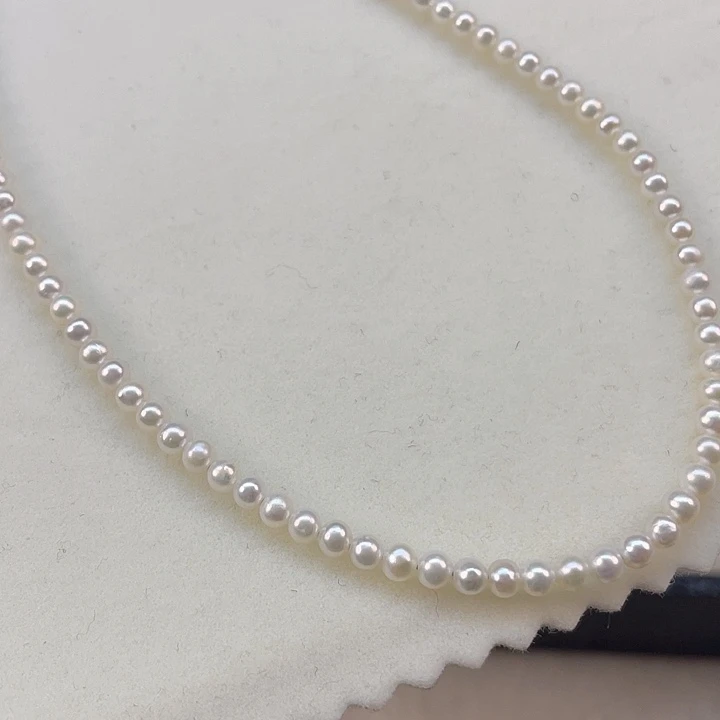 未镶嵌淡水珍珠耳饰3-4