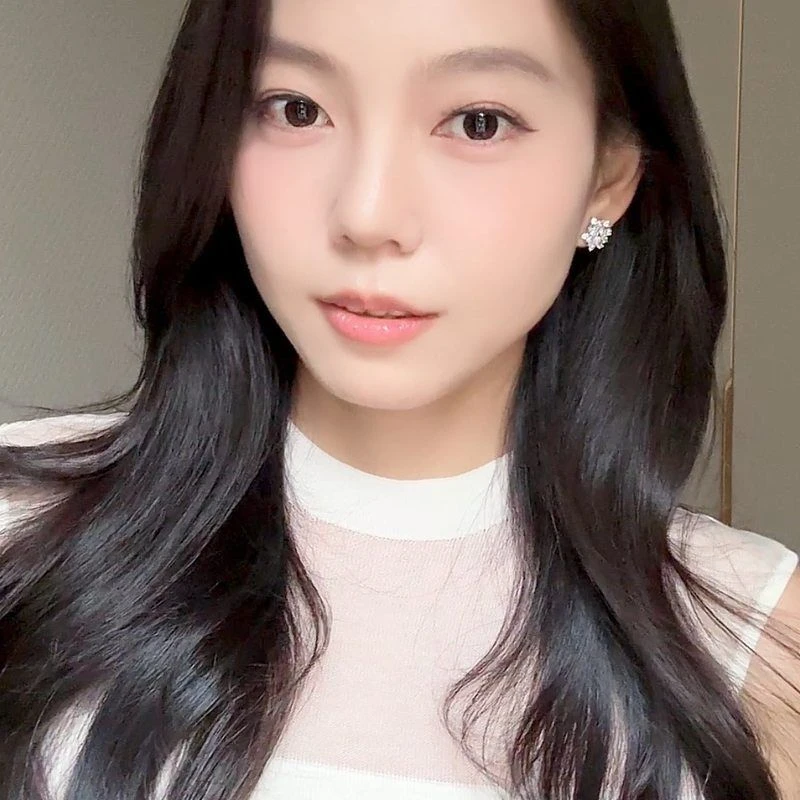 铜合金锆石耳饰 爆闪锆石花朵耳钉轻奢高级感耳饰女气质简约耳饰