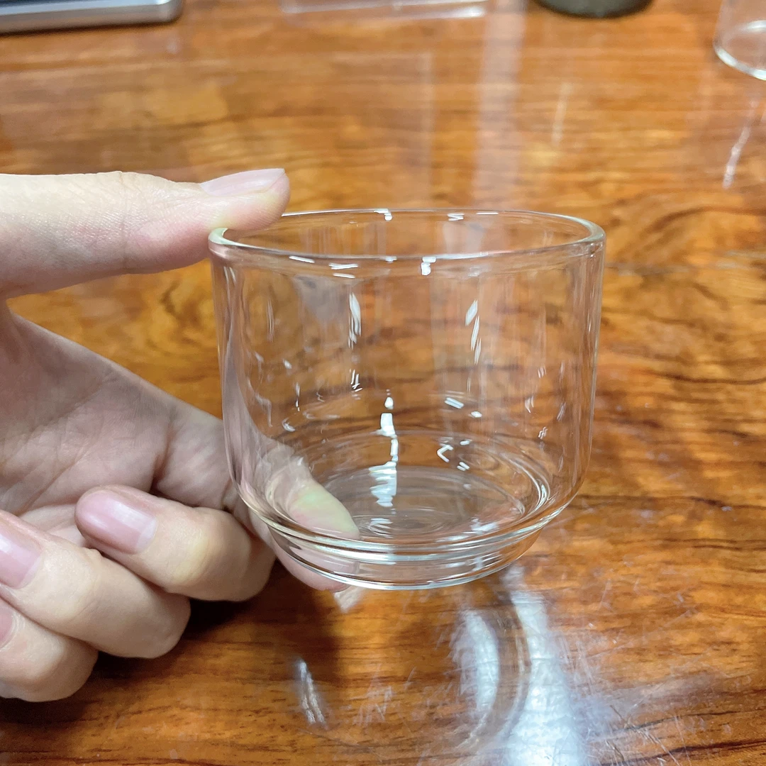 130ml单层茶杯耐热高硼硅玻璃可加热喝茶透明