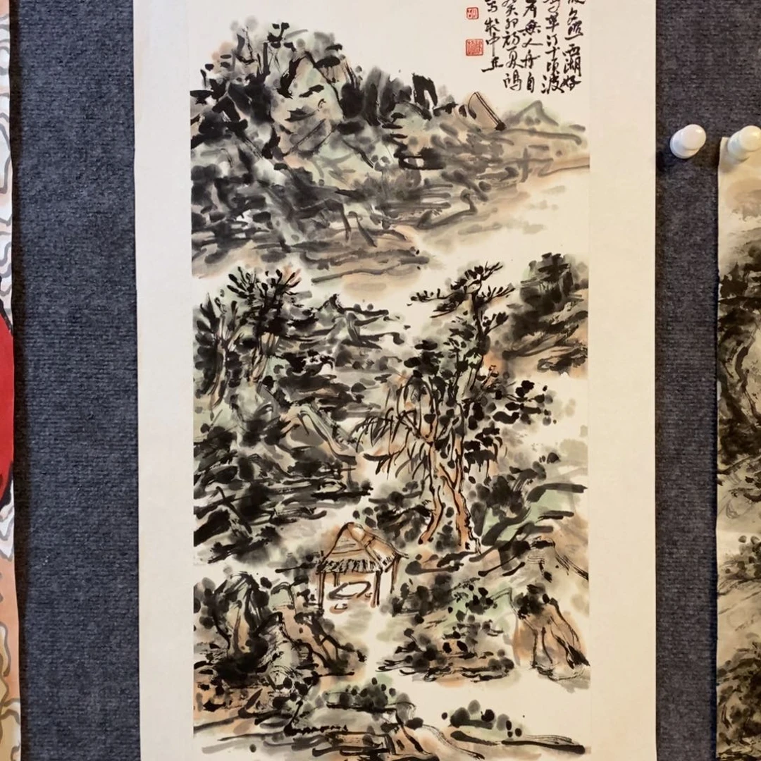 国画?**人胡鸿超老师手绘原作已托裱