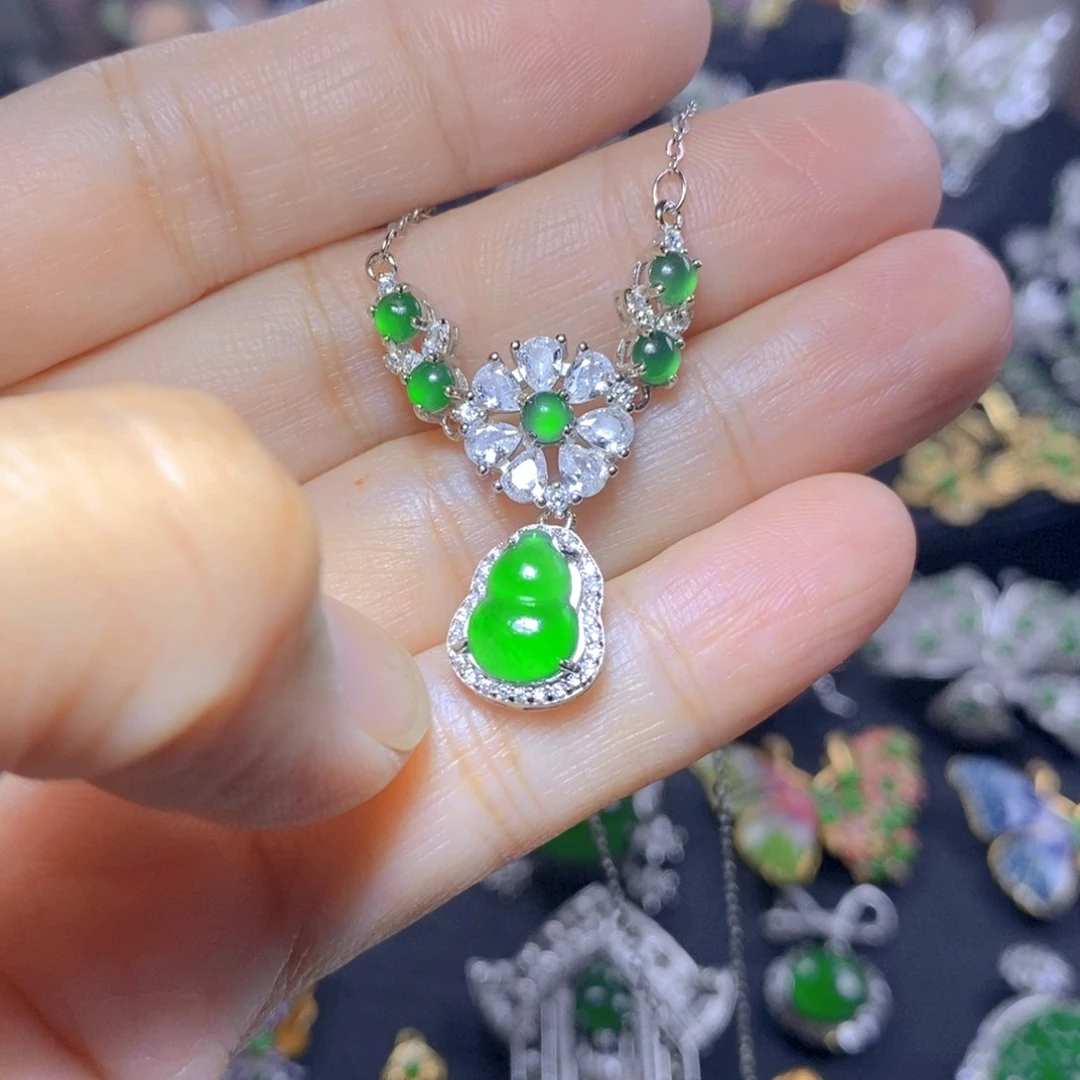 翡翠合金吊坠(不含链)天然翡翠