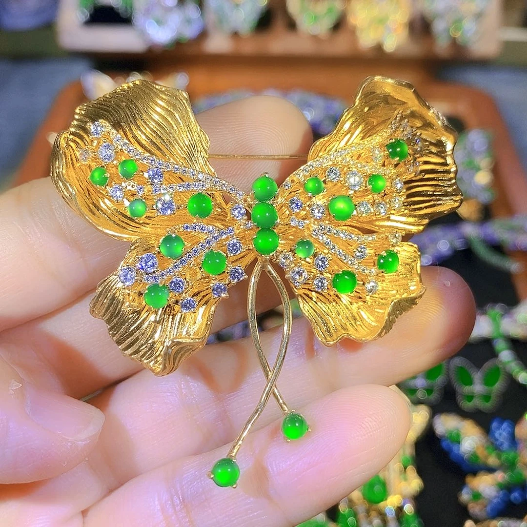 吊坠(不含链)银S925镶嵌翡翠