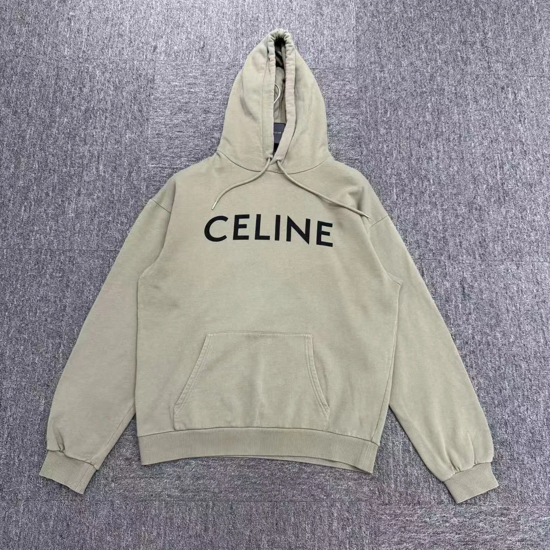 99新 Celine/思琳 字母印花连帽卫衣/M码/编码17954