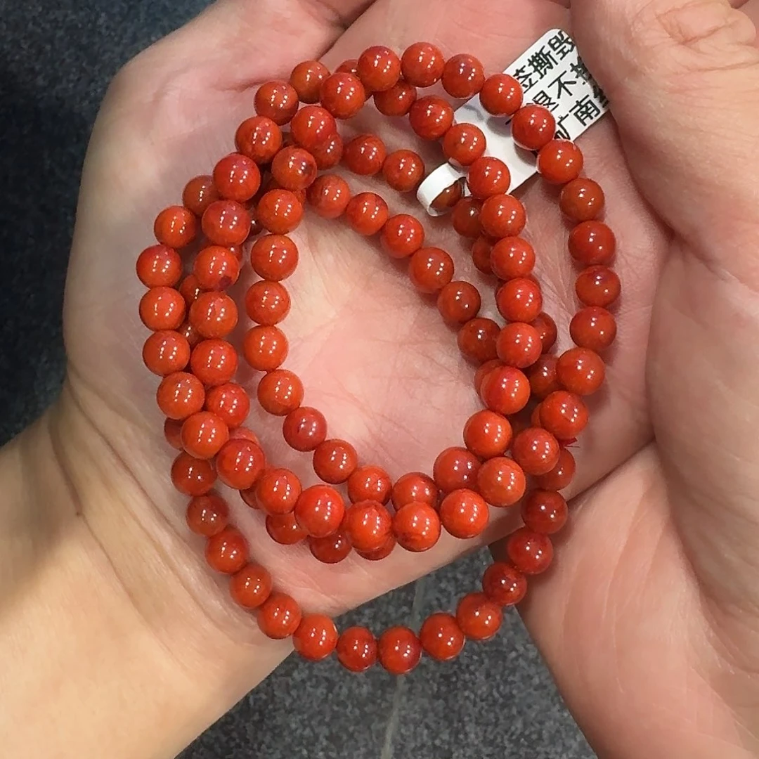 南红玛瑙手链未镶嵌项链多圈原矿南红6大➕
