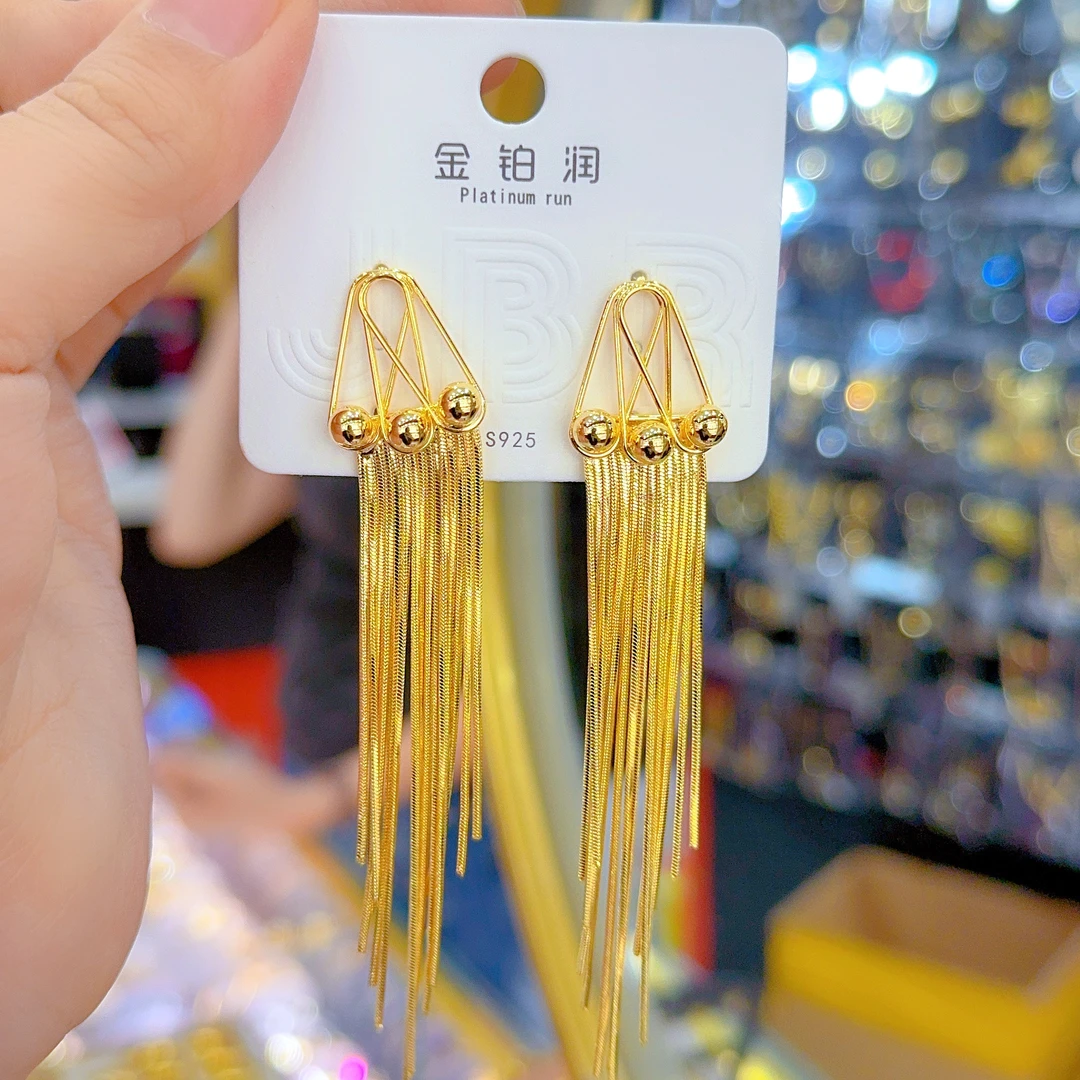 铜合金耳饰 爱纳扎尔052708888百搭轻奢优雅时尚法式重工夸张耳环