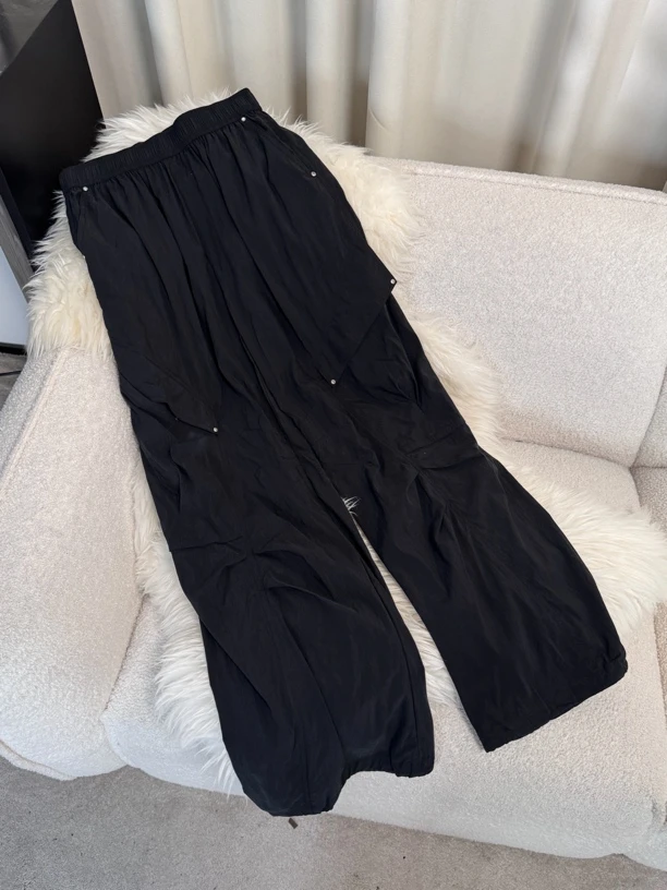 23675夏季新款钉珠松紧腰工装裤