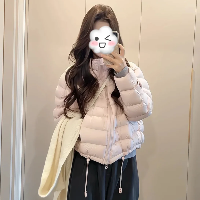 卡莲格/韩版时尚立领排骨棉服外套女冬季新款羽绒手塞棉保暖棉衣