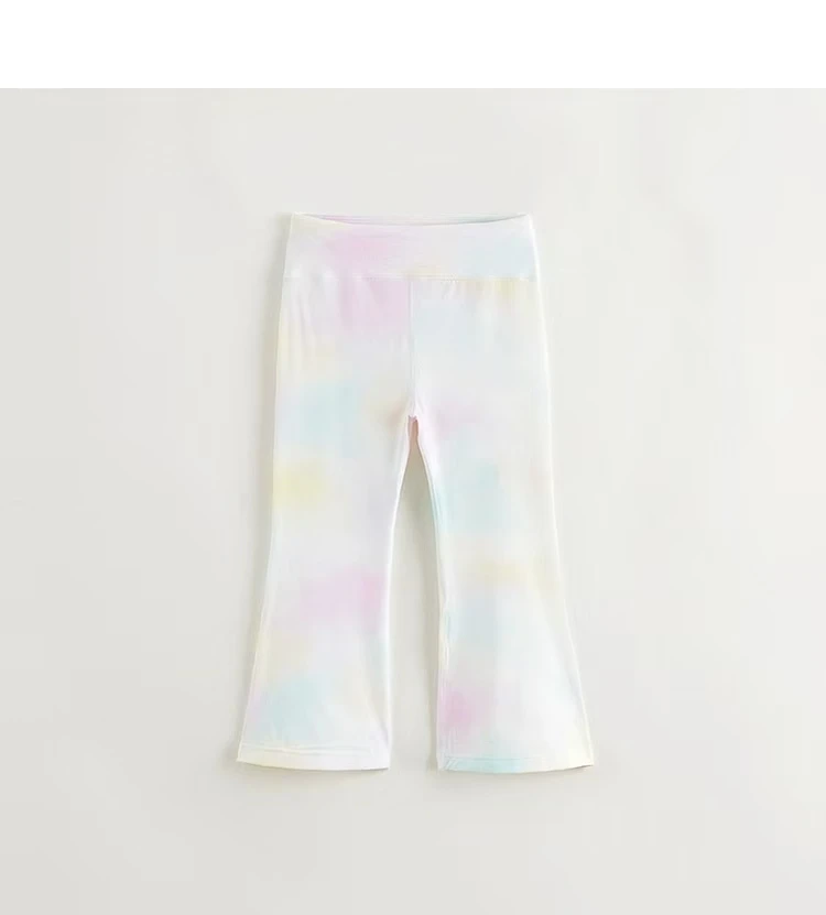 MARC&JANIE/马克珍妮梦幻扎染喇叭裤灵动少女气息休闲夏季550519